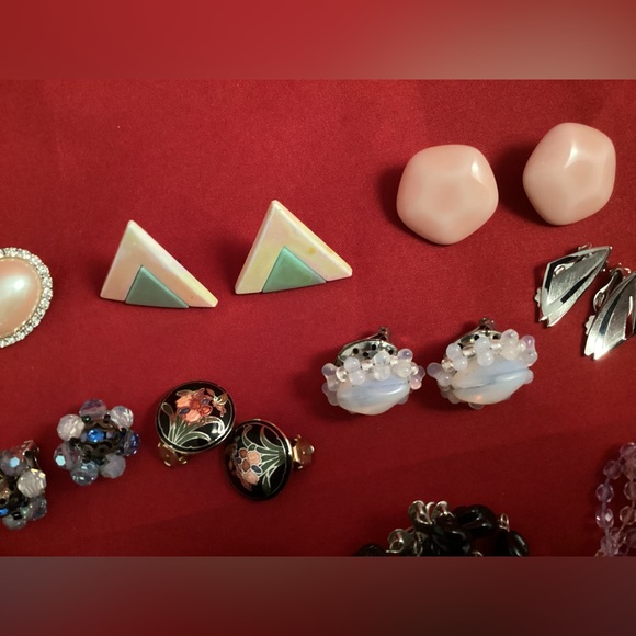 Cool vintage clip on earrings lot - Picture 6 of 7